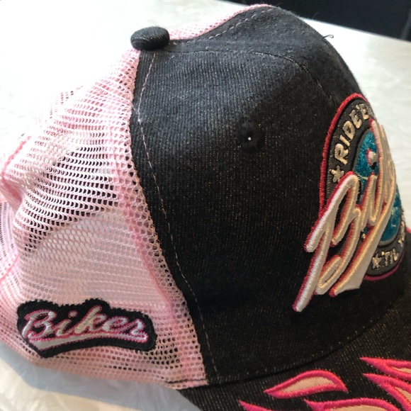 Biker Chick Adjustable Trucker Hat CLOSET CLEAR OUT - Picture 2 of 4